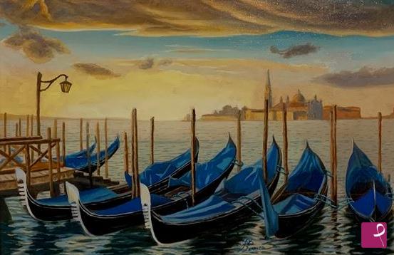 quadri in vendita online - Venezia al tramonto