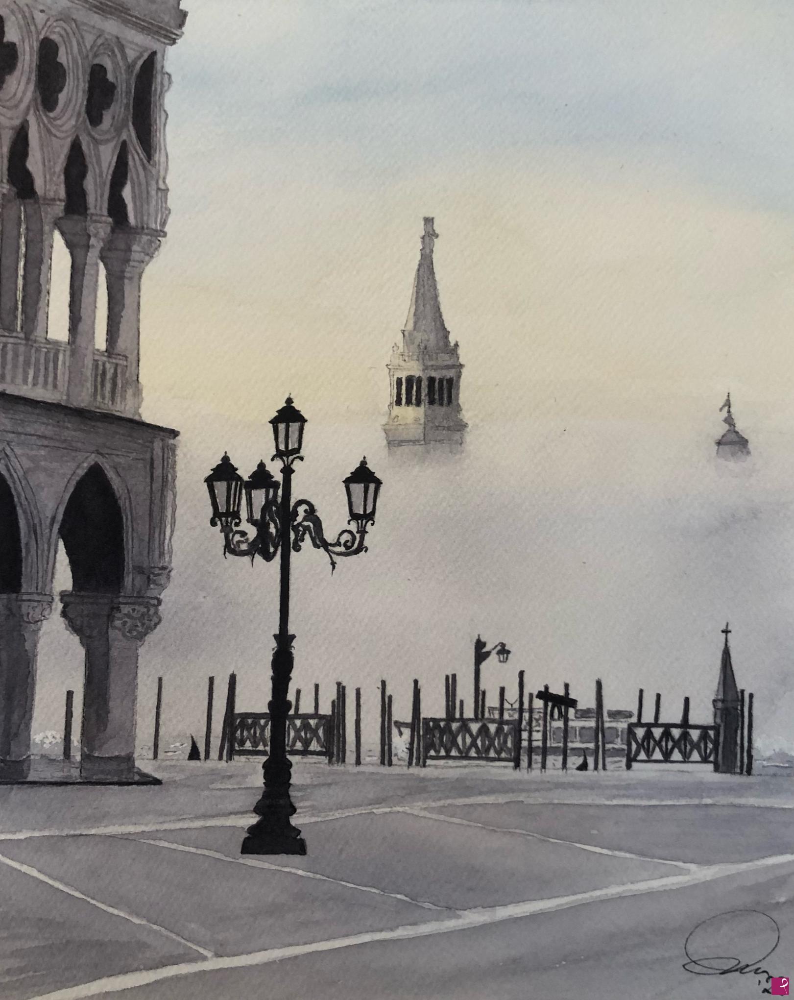 quadri in vendita online - Venezia all’alba