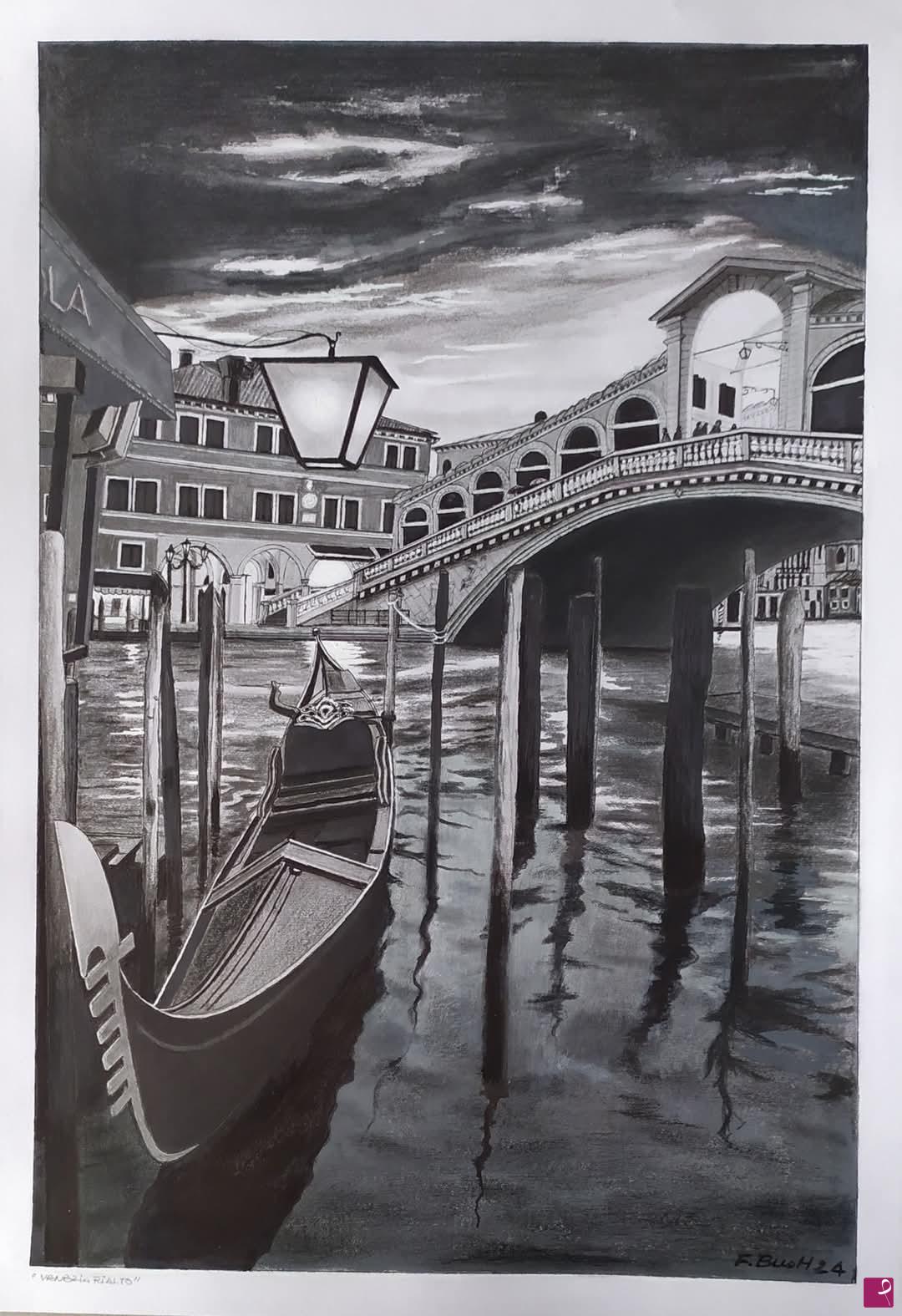 quadri in vendita online - Venezia il ponte di Rialto