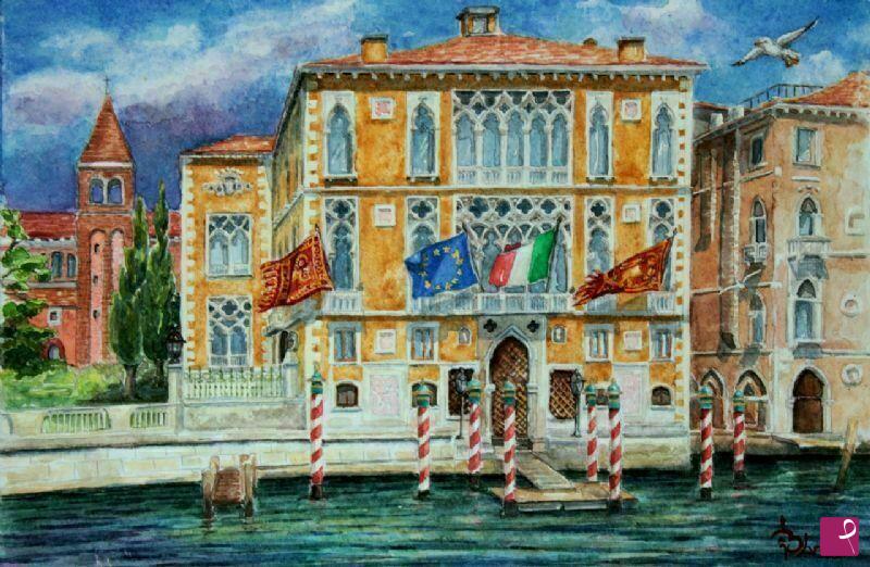 quadri in vendita online - Venezia: Palazzo Cavalli-Franchetti