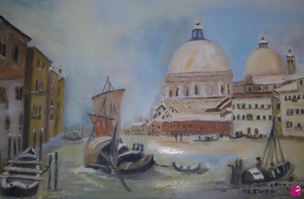 quadri in vendita online - Venezia sotto la neve