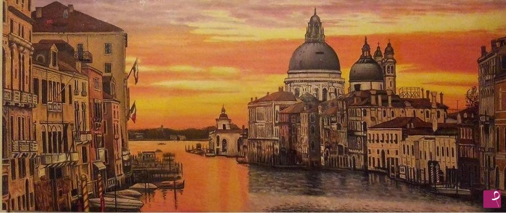 quadri in vendita online - Venezia:veduta canal grande