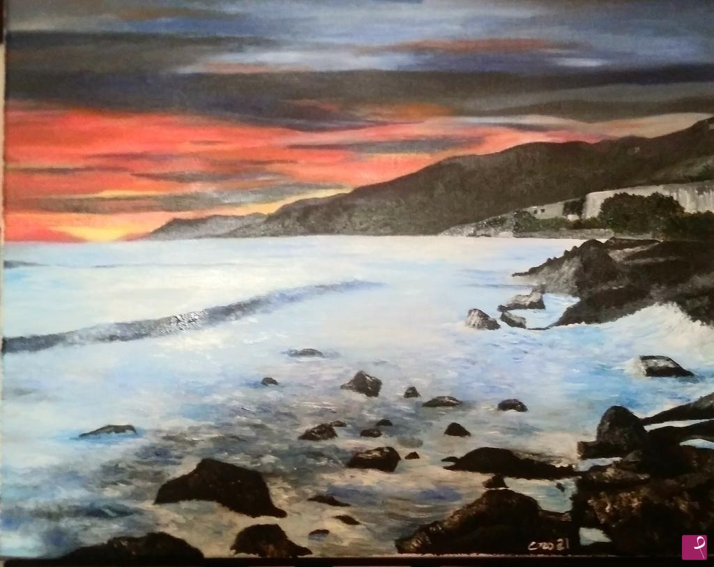 quadri in vendita online - Ventimiglia-Tramonto 