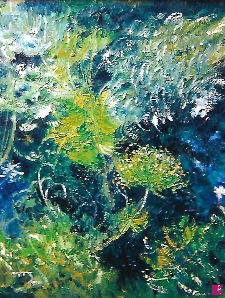 quadri in vendita online - Verde e blu.