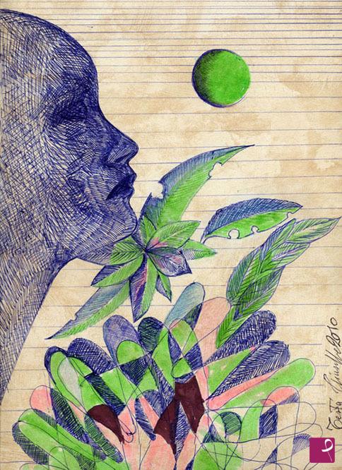 quadri in vendita online - verde luna