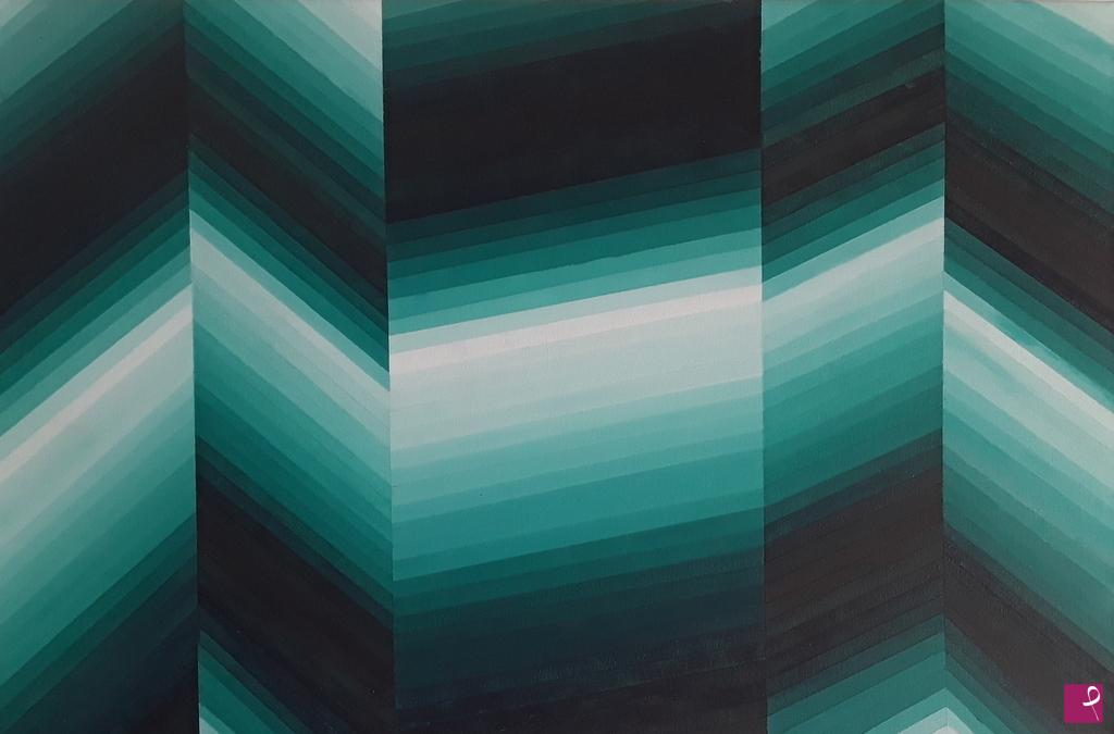 quadri in vendita online - VERDE TRIDIMENSIONALE
