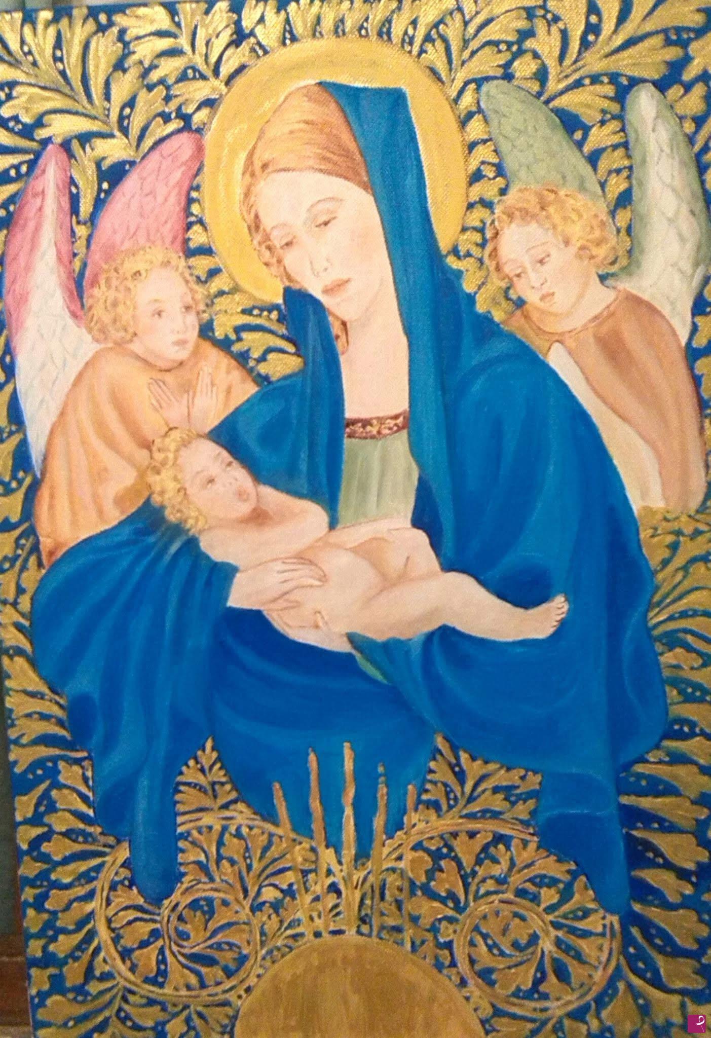 quadri in vendita online - “Vergine Maria e Gesù Bambino “