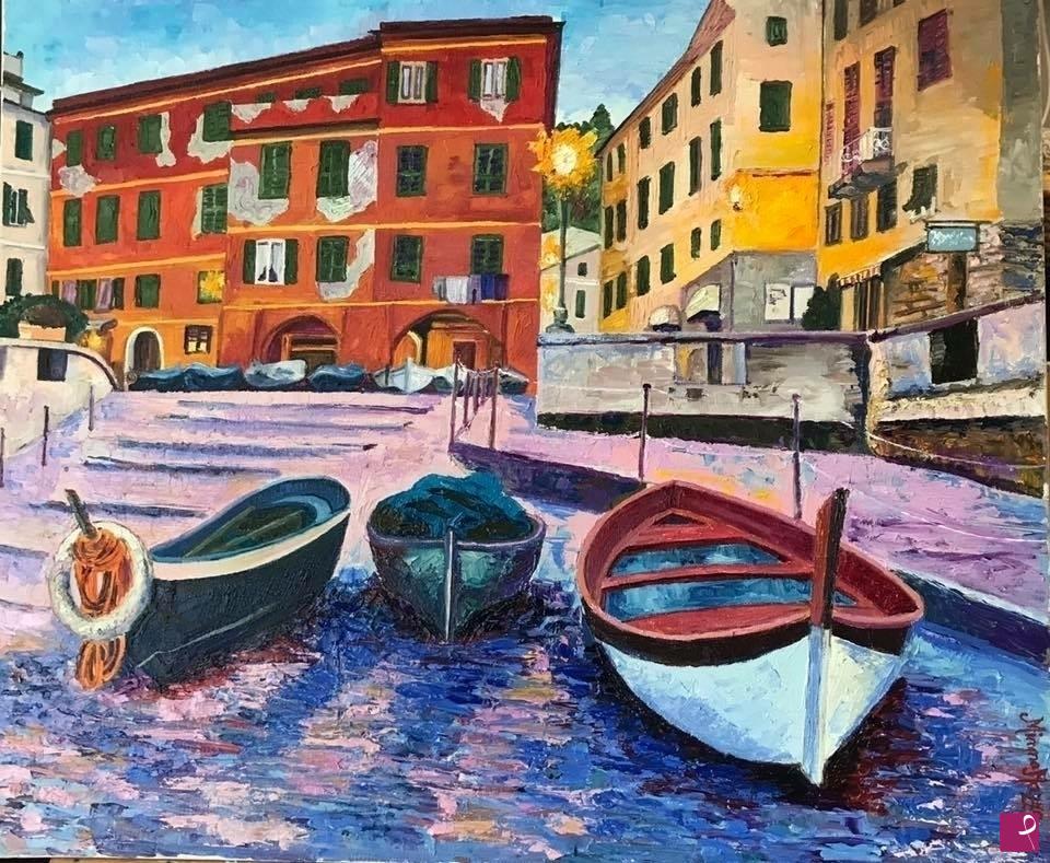 quadri in vendita online - vernazza by night