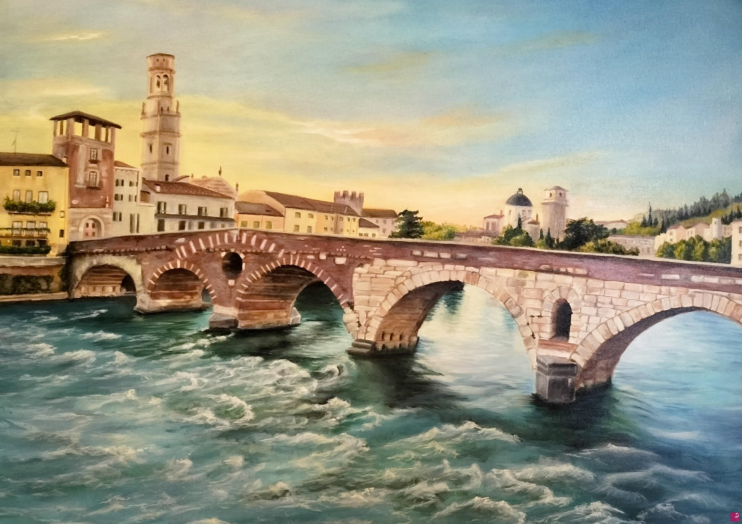 quadri in vendita online - Verona -Ponte Pietra
