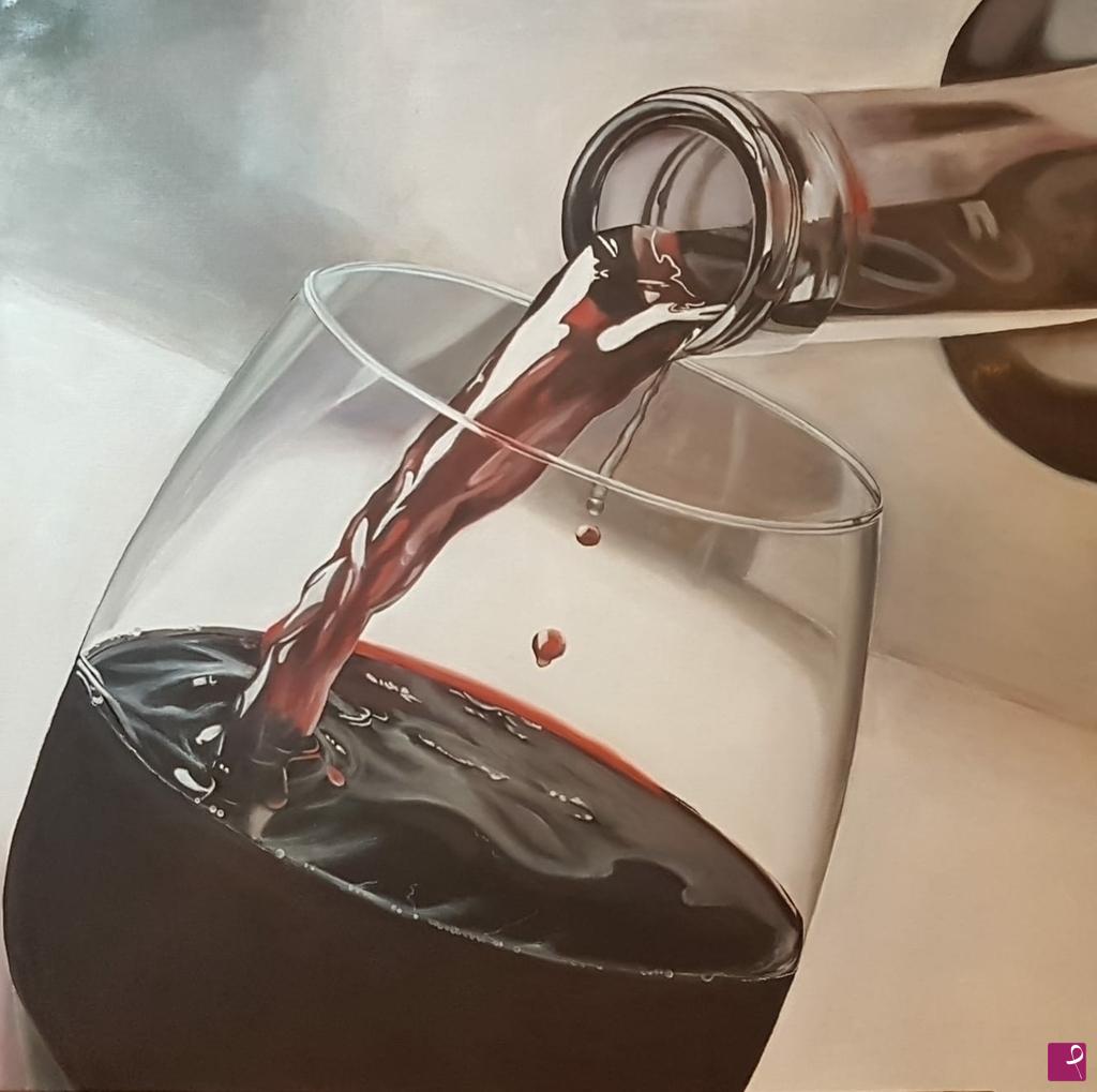 quadri in vendita online - Versando del vino rosso