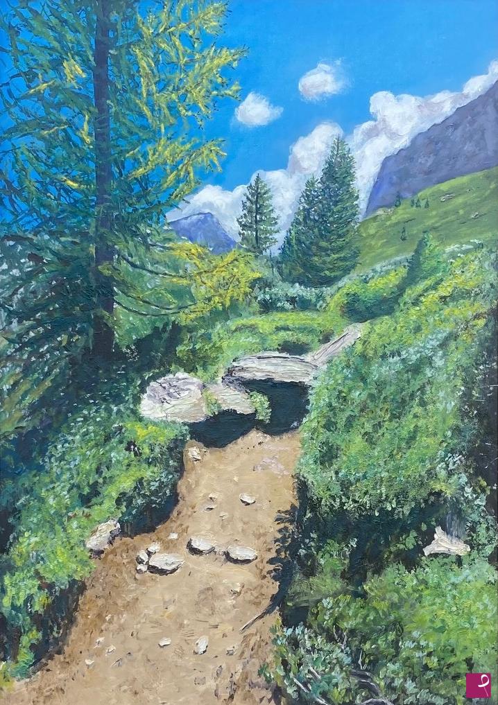 quadri in vendita online - Verso il Monte Leone