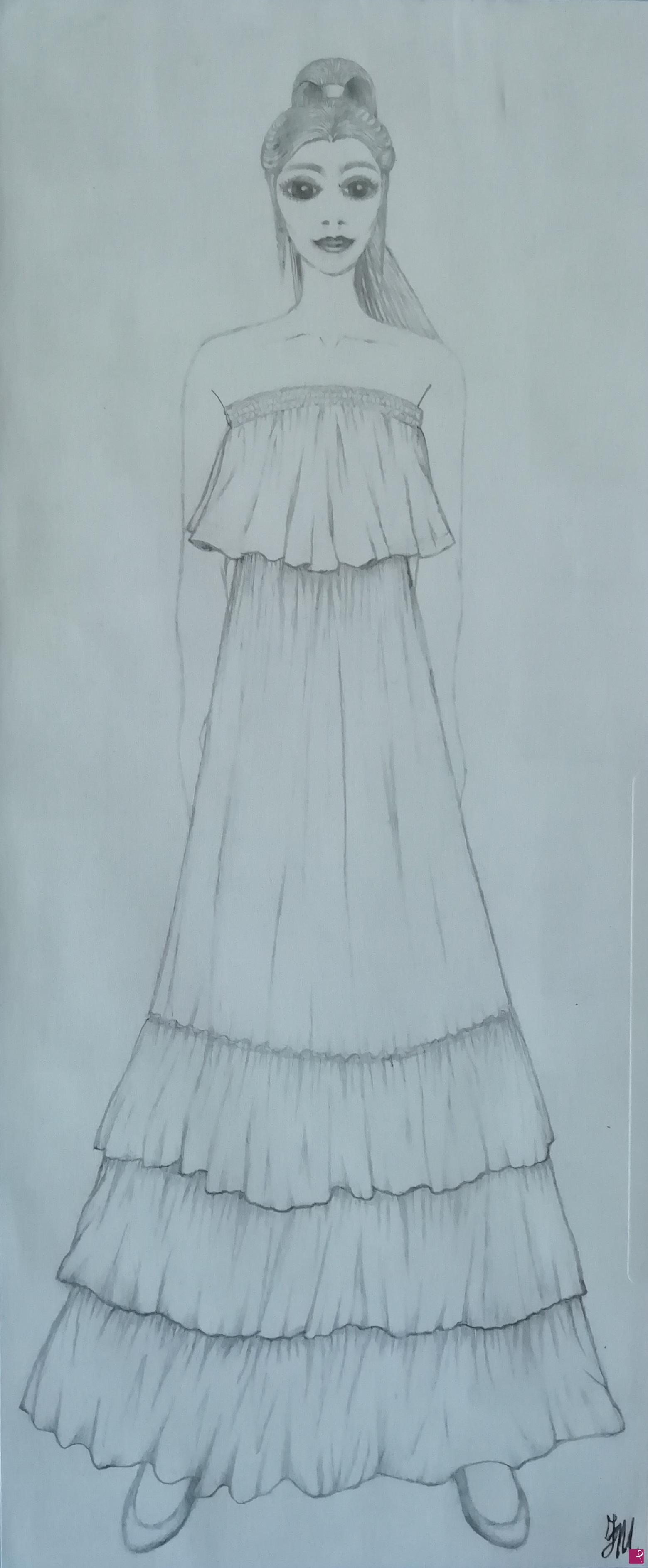 quadri in vendita online - Vestito arricciato ( Studio )