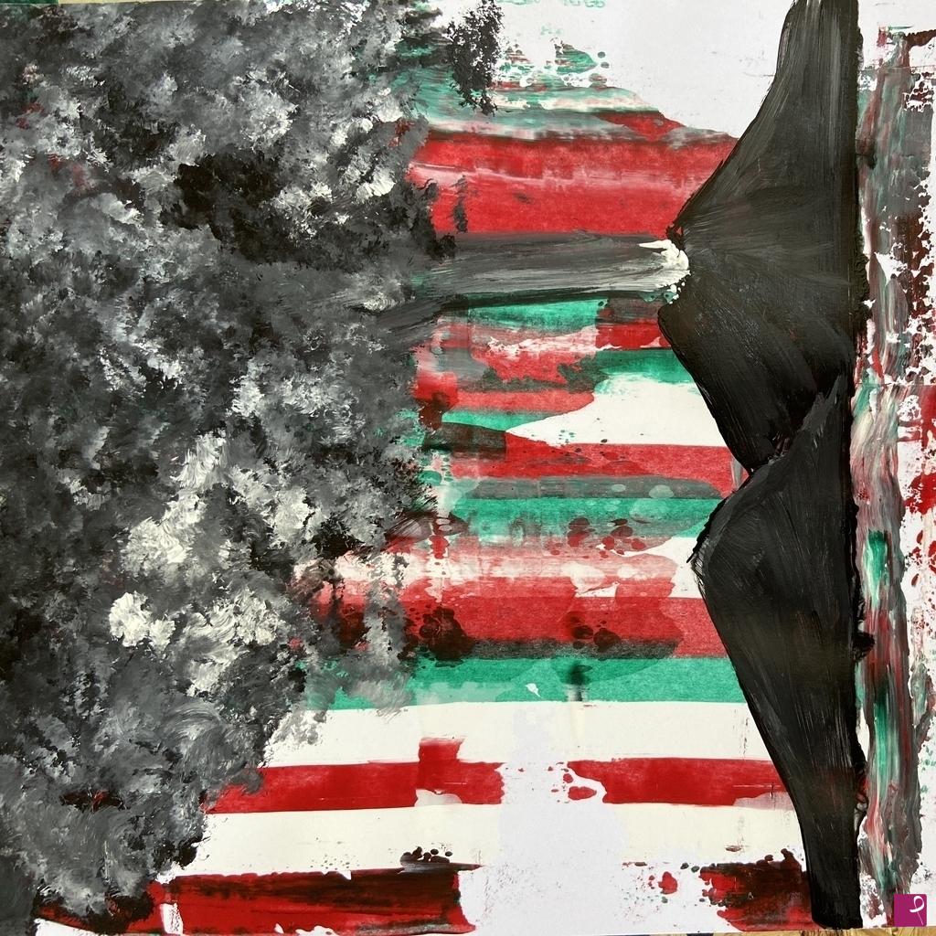 quadri in vendita online - Vesuvio popart con mascherina 