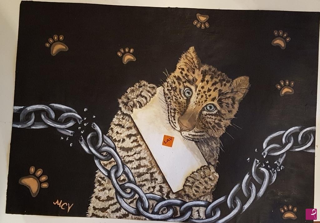 quadri in vendita online - '"Vi scrivo una lettera " a voi umani da parte di tutti noi animali per rompere la catena  di violenza e di maltrattamenti. 