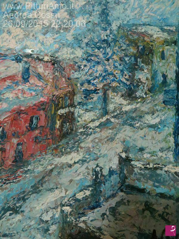 quadri in vendita online - Via adriatica sotto la neve ( versione minor )