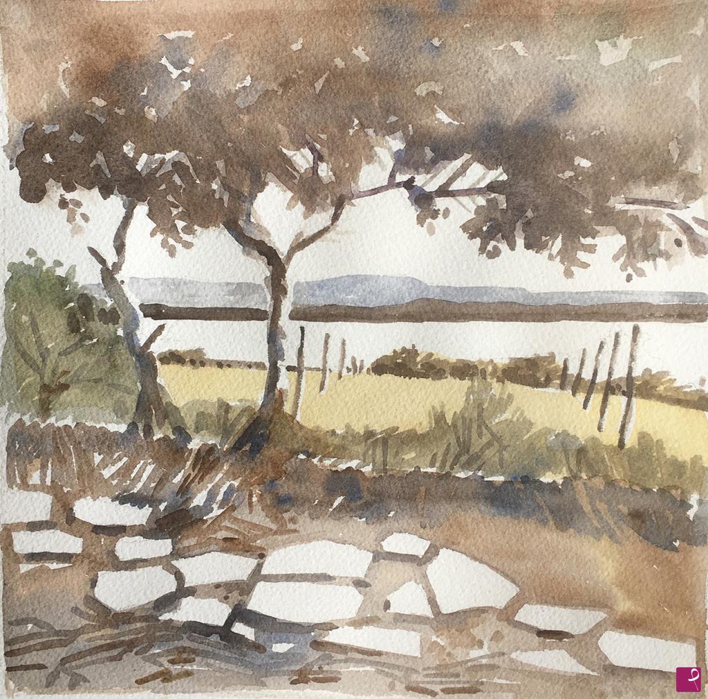quadri in vendita online - via Cassia antica, Lago di Bolsena