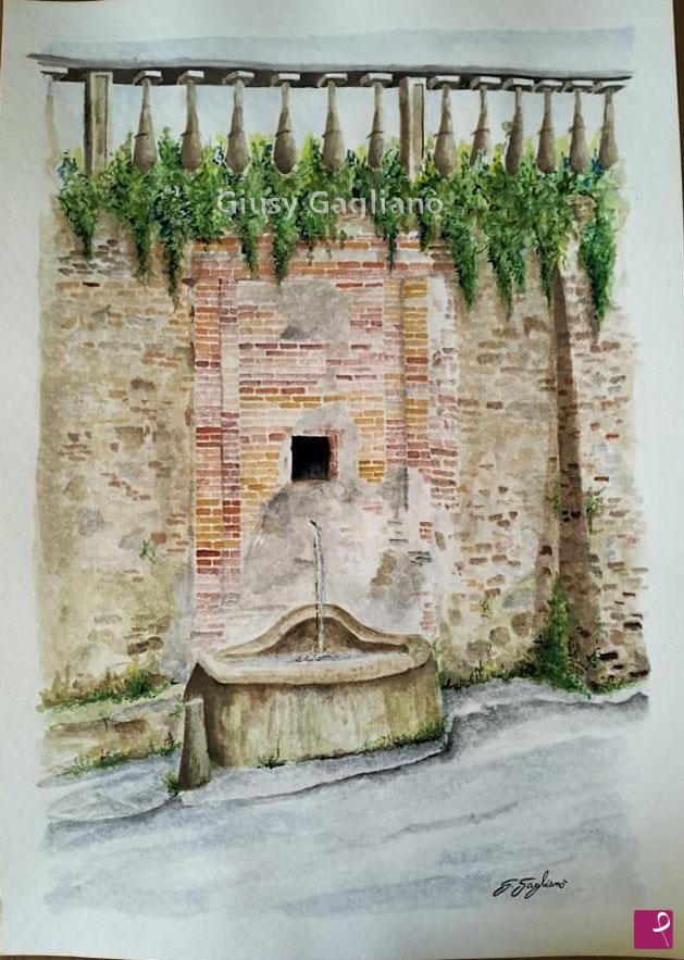 quadri in vendita online - "Via de Rosa" (scorcio del centro storico di Gioia Tauro)