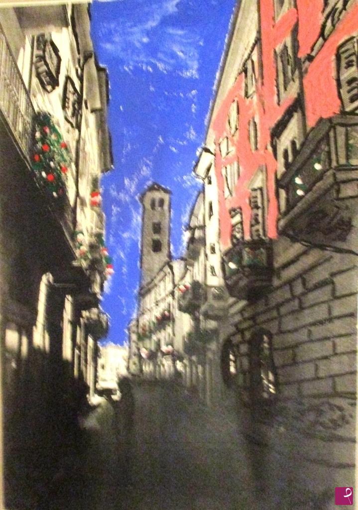 quadri in vendita online - Via Gioberti e Torre Civica ( Vercelli )