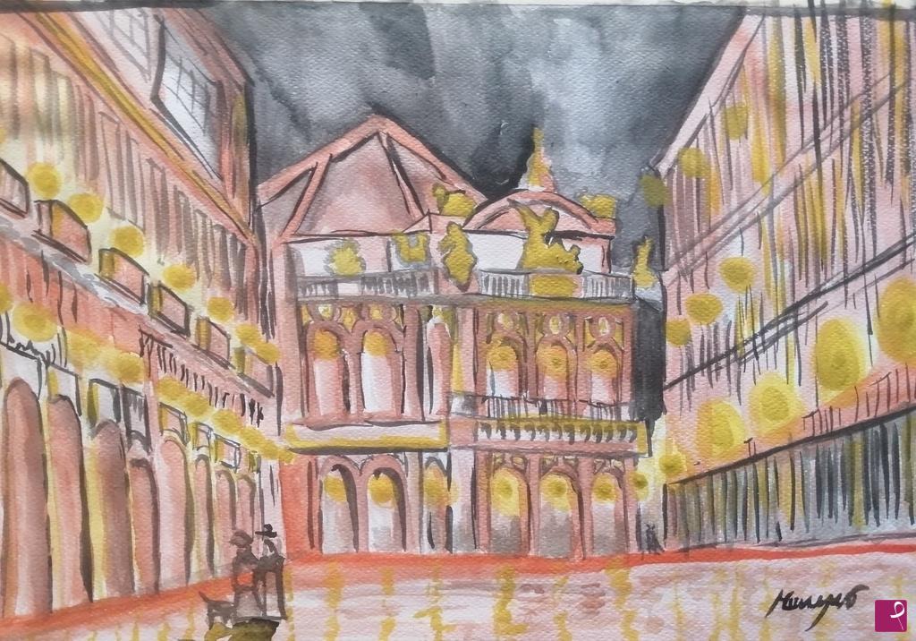 quadri in vendita online - VIA TEATRO NOTTURNA