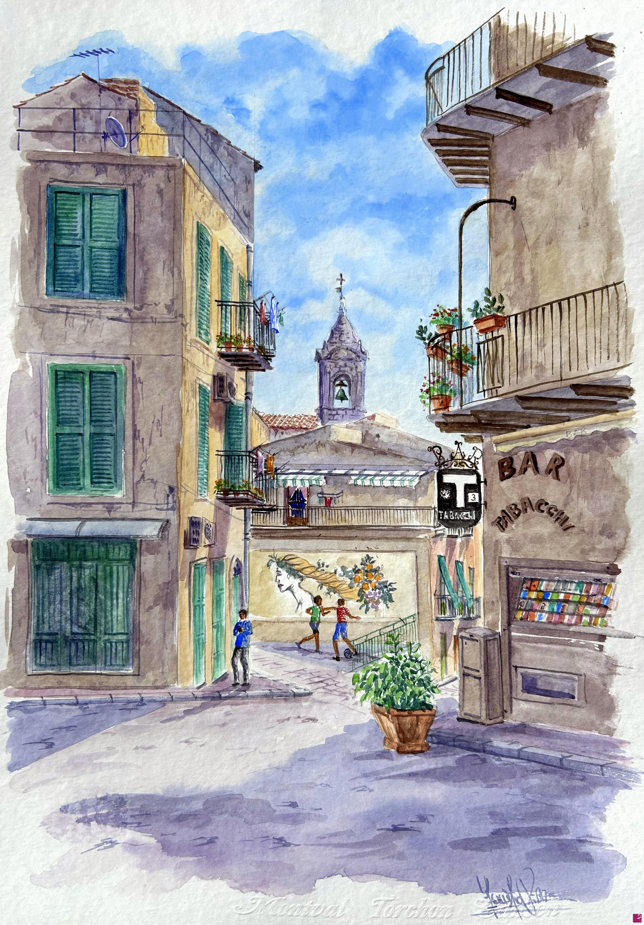 quadri in vendita online - " Via Umberto " San Cataldo (CL)