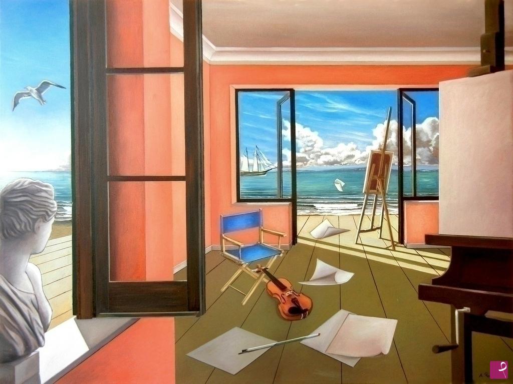 quadri in vendita online - Viaggio di un'artista sognatore
