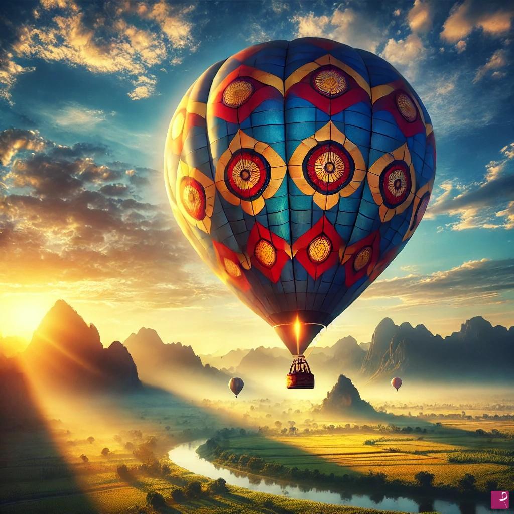 quadri in vendita online - Viaggio in Mongolfiera