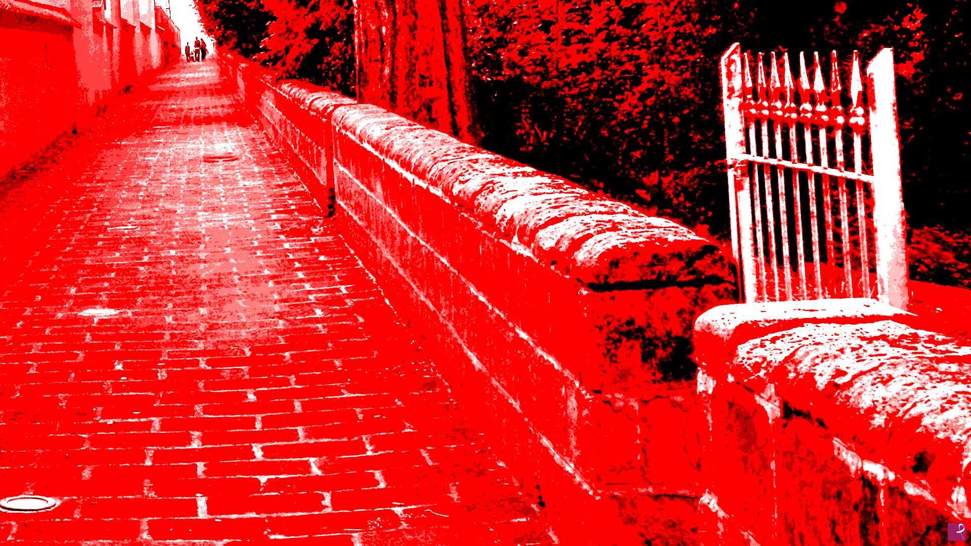 quadri in vendita online - VIALE IN ROSSO.