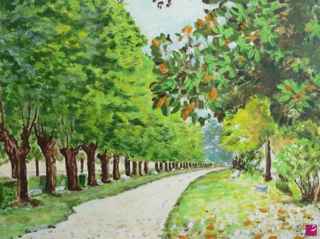 quadri in vendita online - Viale Mazzini com'era - Lendinara