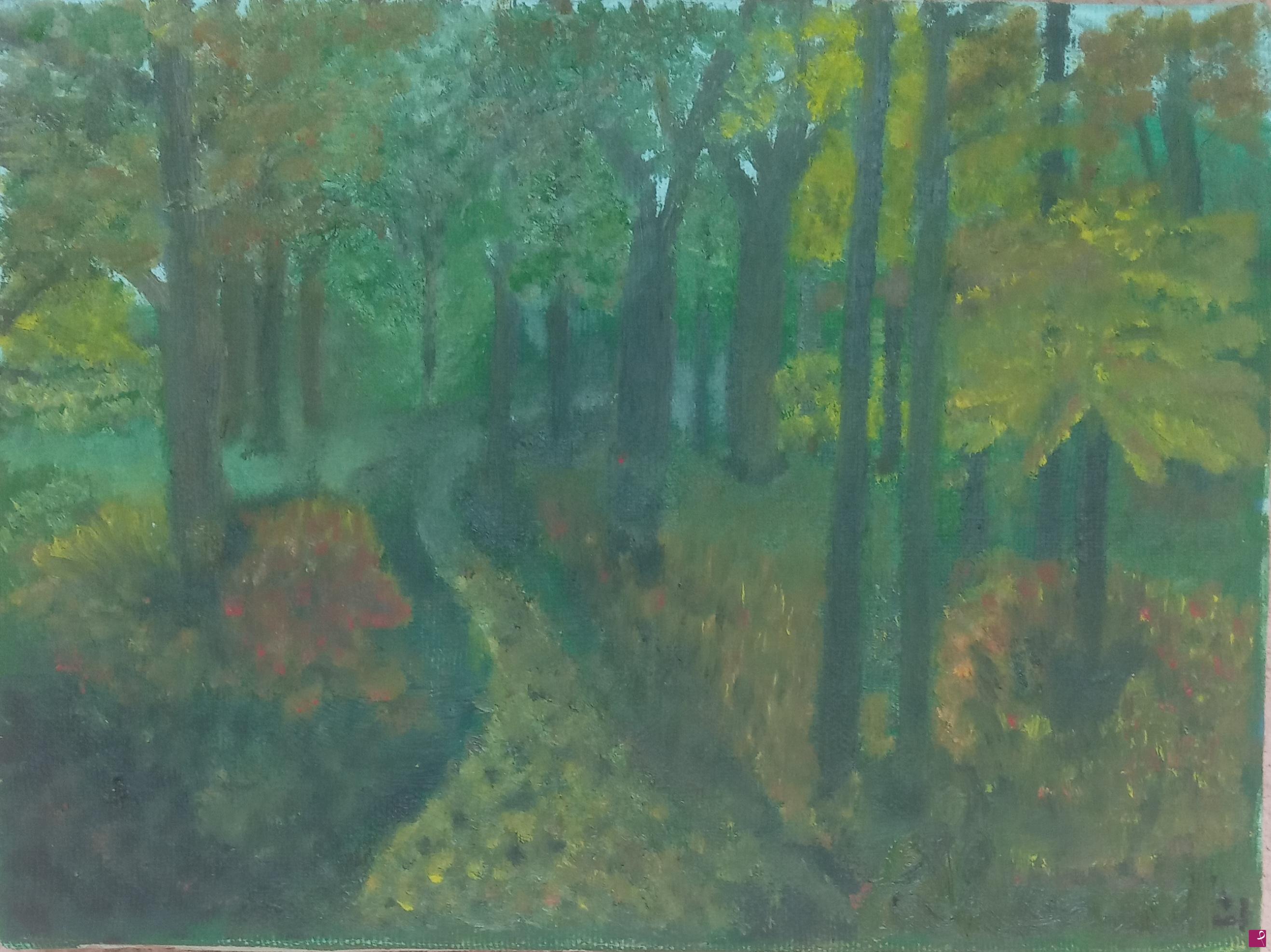 quadri in vendita online - Viale nel Bosco
