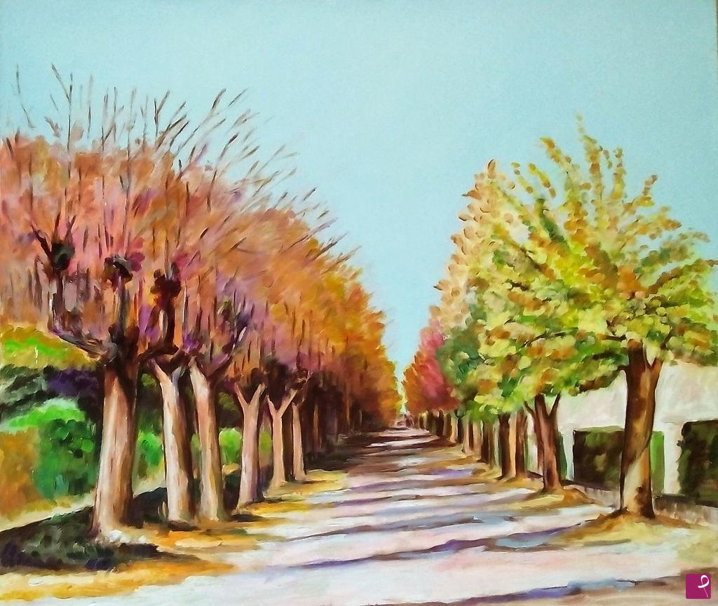 quadri in vendita online - VIALE VIRGILIO - STRESA (1990)