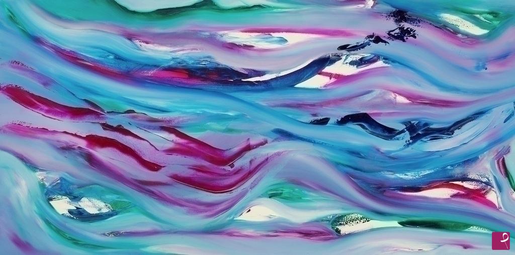 quadri in vendita online - Vibrant blue, 120x60 cm