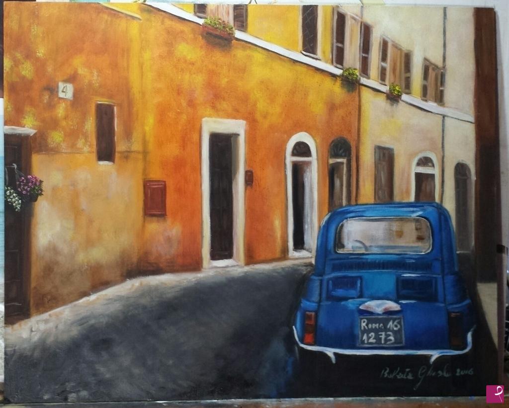 quadri in vendita online - Vicolo del Bologna Trastevere