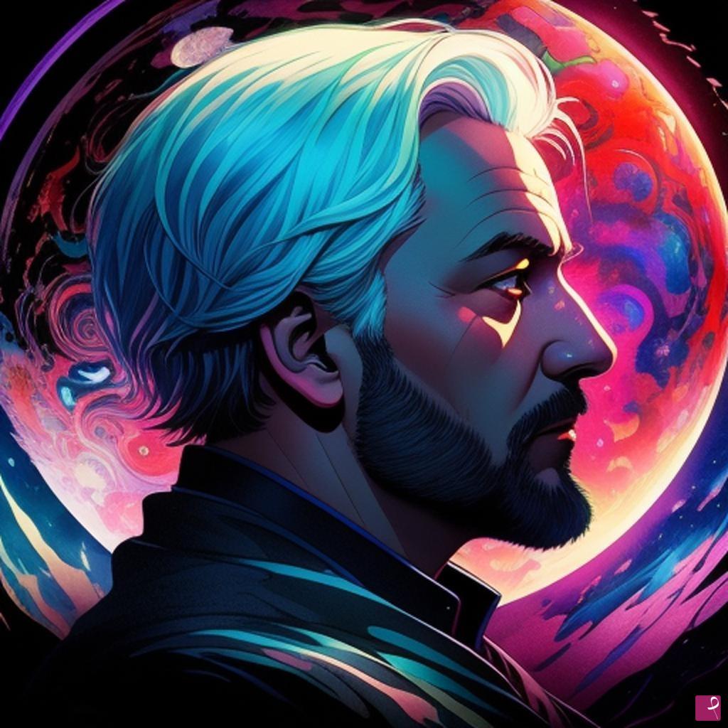 quadri in vendita online - Victor Hugo nel pianeta Astral