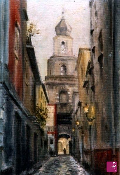 quadri in vendita online - Viella del campanile