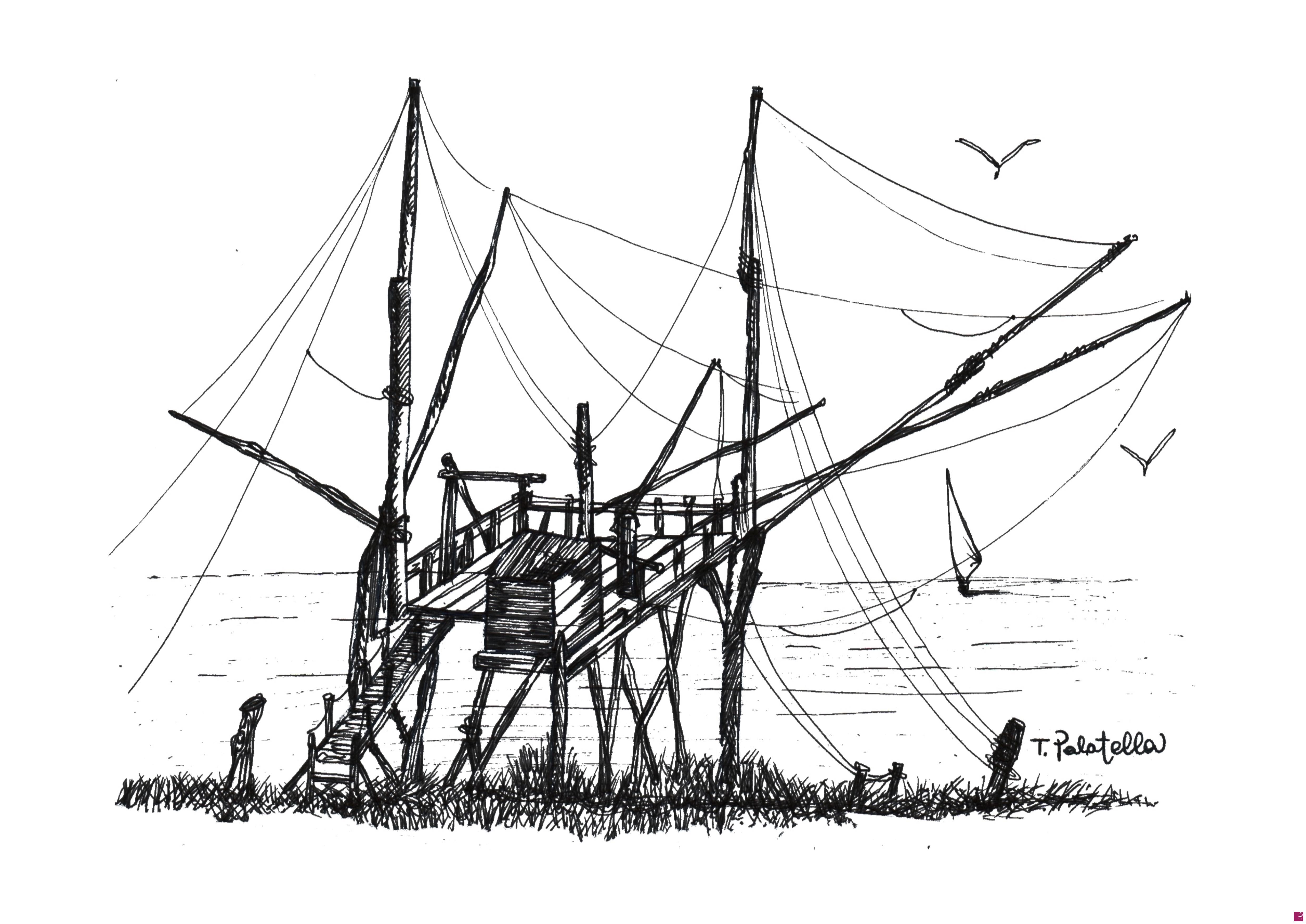 quadri in vendita online - Vieste - Trabucco d'epoca 