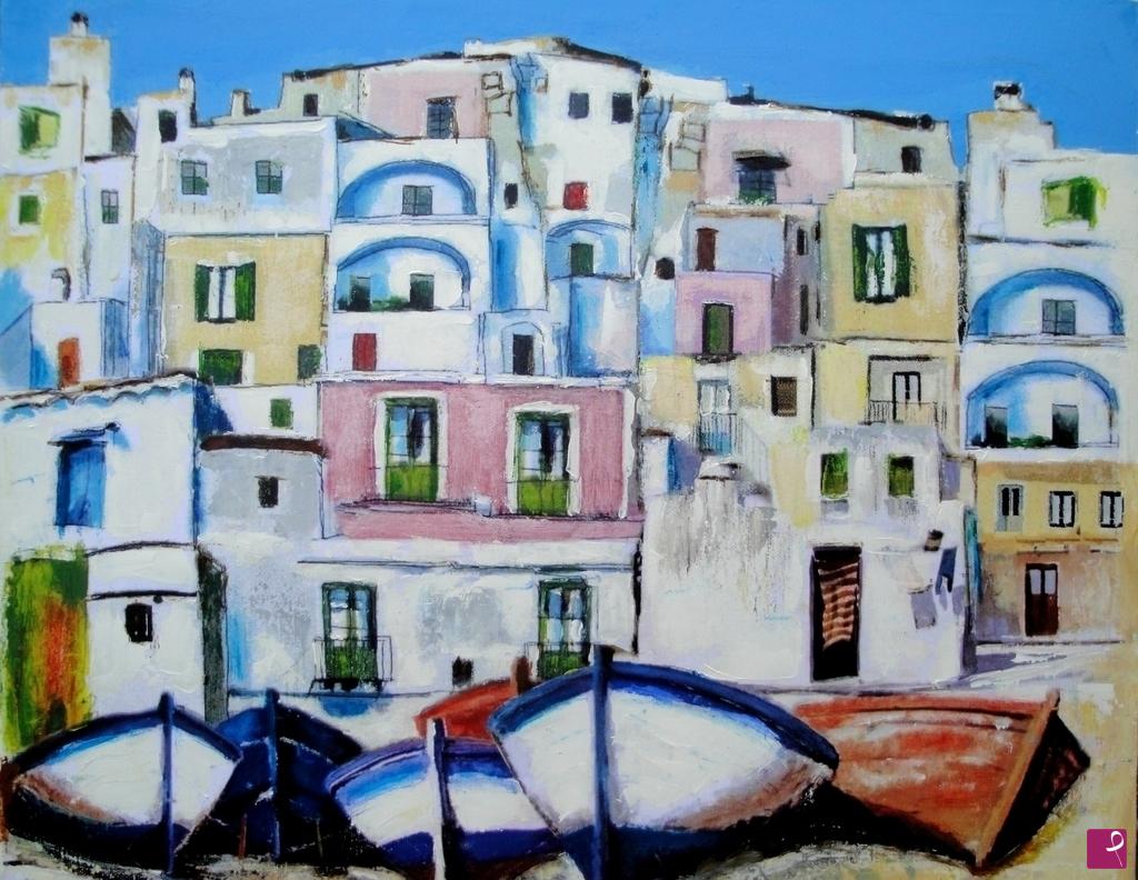 quadri in vendita online - Vieste FG - Case + 6 barche