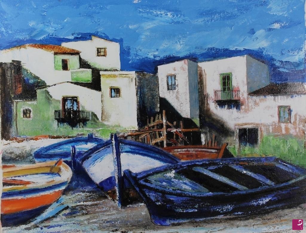 quadri in vendita online - vieste FG - vecchio cantiere di barche