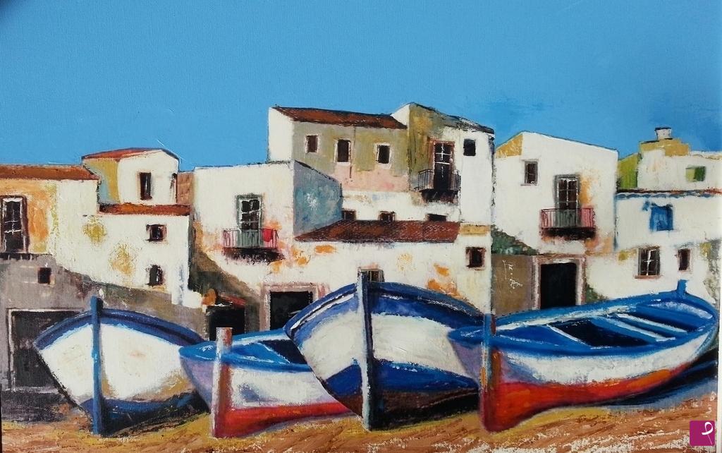 quadri in vendita online - Vieste Fg. (Puglia)- Il  Mare  di fronte.....