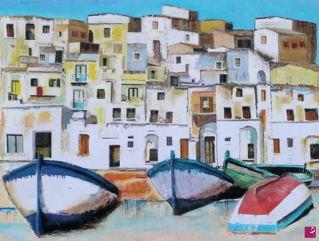 quadri in vendita online - Vieste vista da D'Ambrosio