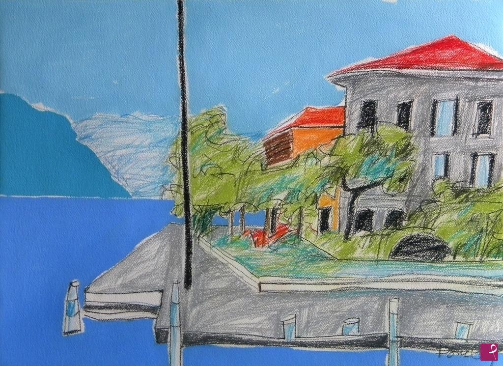 quadri in vendita online - View on lake Iseo