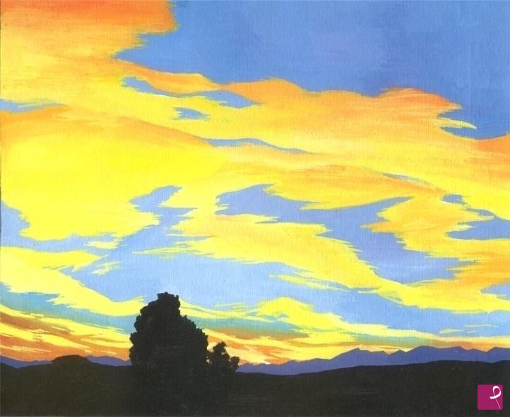 quadri in vendita online - Vigevano - un tramonto