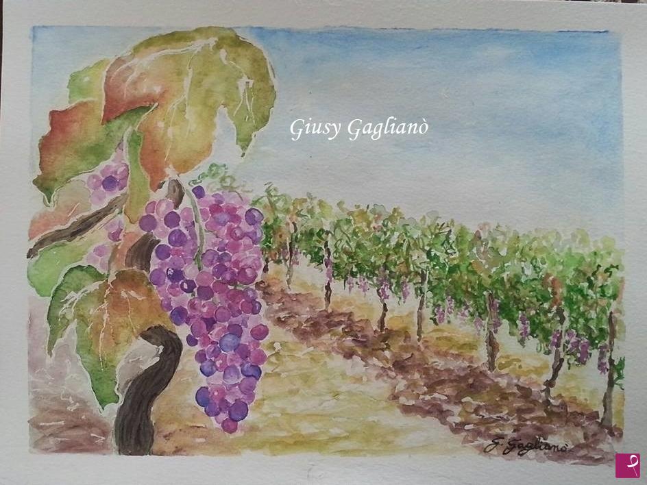 quadri in vendita online - "Vigneto" 