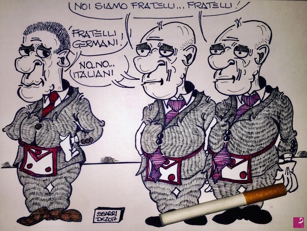 quadri in vendita online - Vignetta: fratelli fratelli 