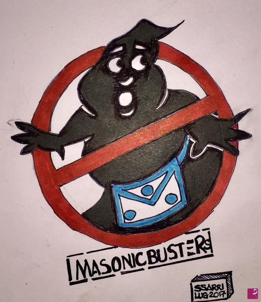 quadri in vendita online - Vignetta massonica: MASONICBUSTER