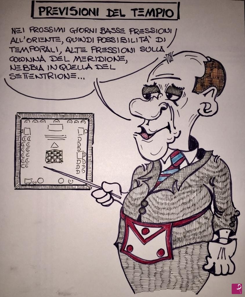 quadri in vendita online - Vignetta: previsioni del Tempio