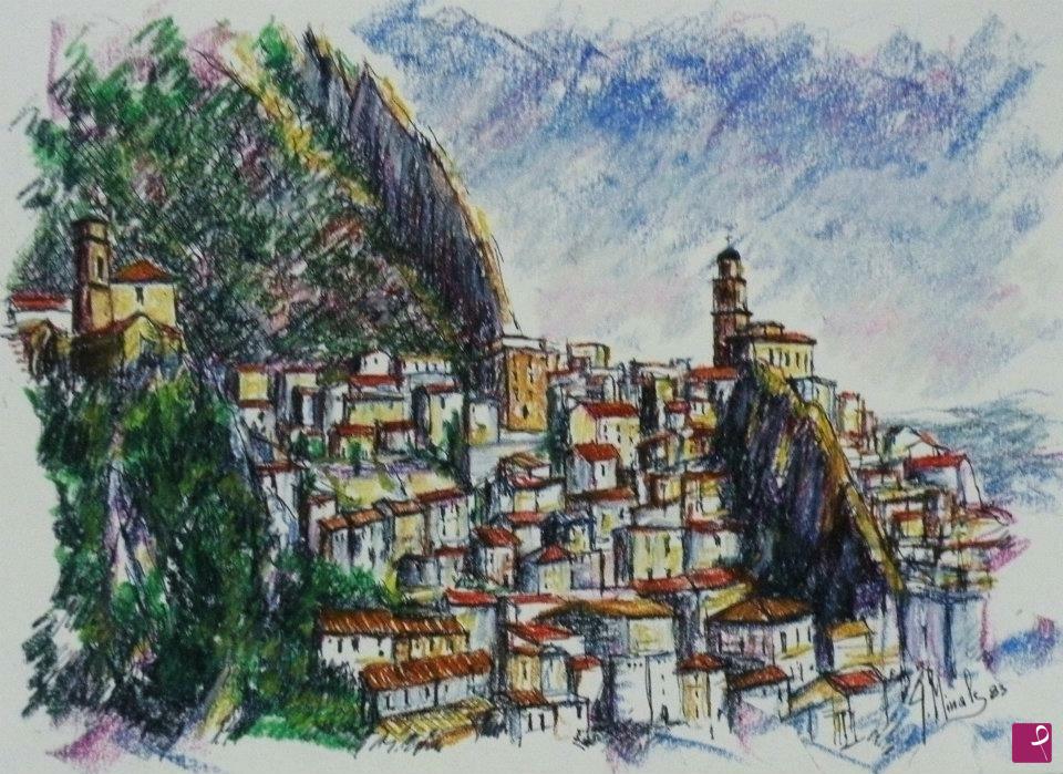 quadri in vendita online - VILLA SANTA MARIA - CH -  PAESE D'ABRUZZO 