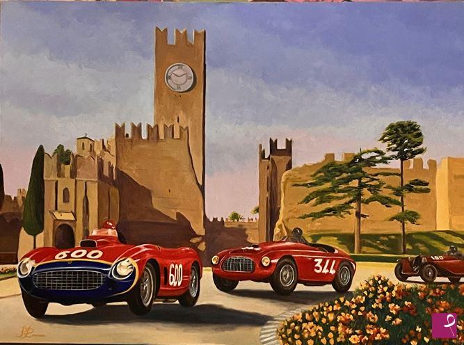 quadri in vendita online - Villafranca e la 1000 Miglia