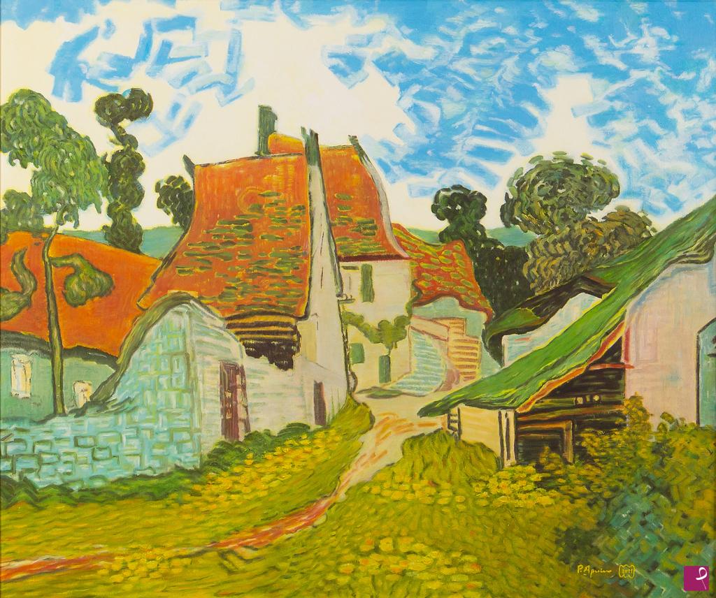 quadri in vendita online - VILLAGE STREET IN AUVERS