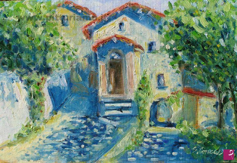 quadri in vendita online - Villaggio - Provenza