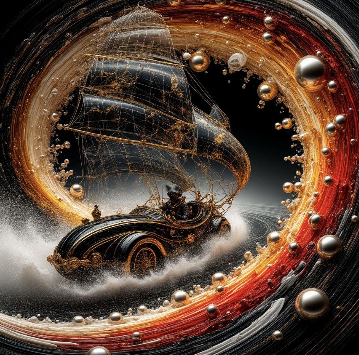 quadri in vendita online - Vintage racing car